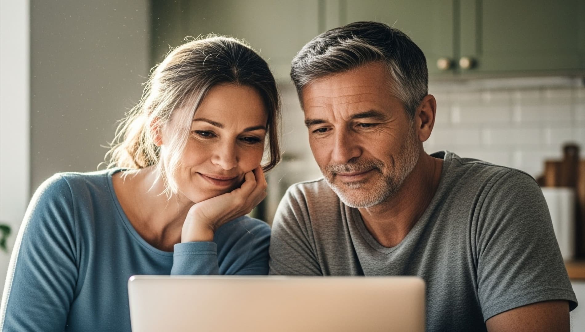 Couple reviewing healthcare options